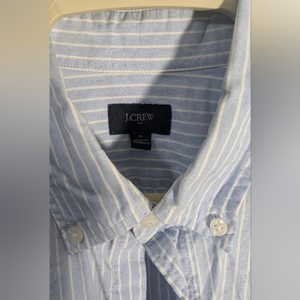J. Crew Blue Striped Men's Shirt
